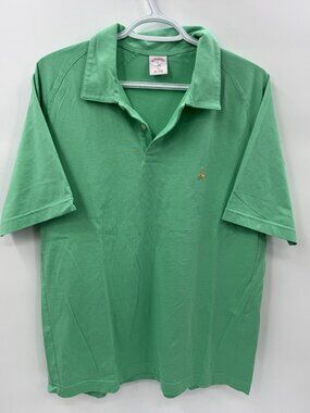 $199 New Brooks Brothers 100% Cotton Polo Shirt Men's Sz L Logo Buttons Golf